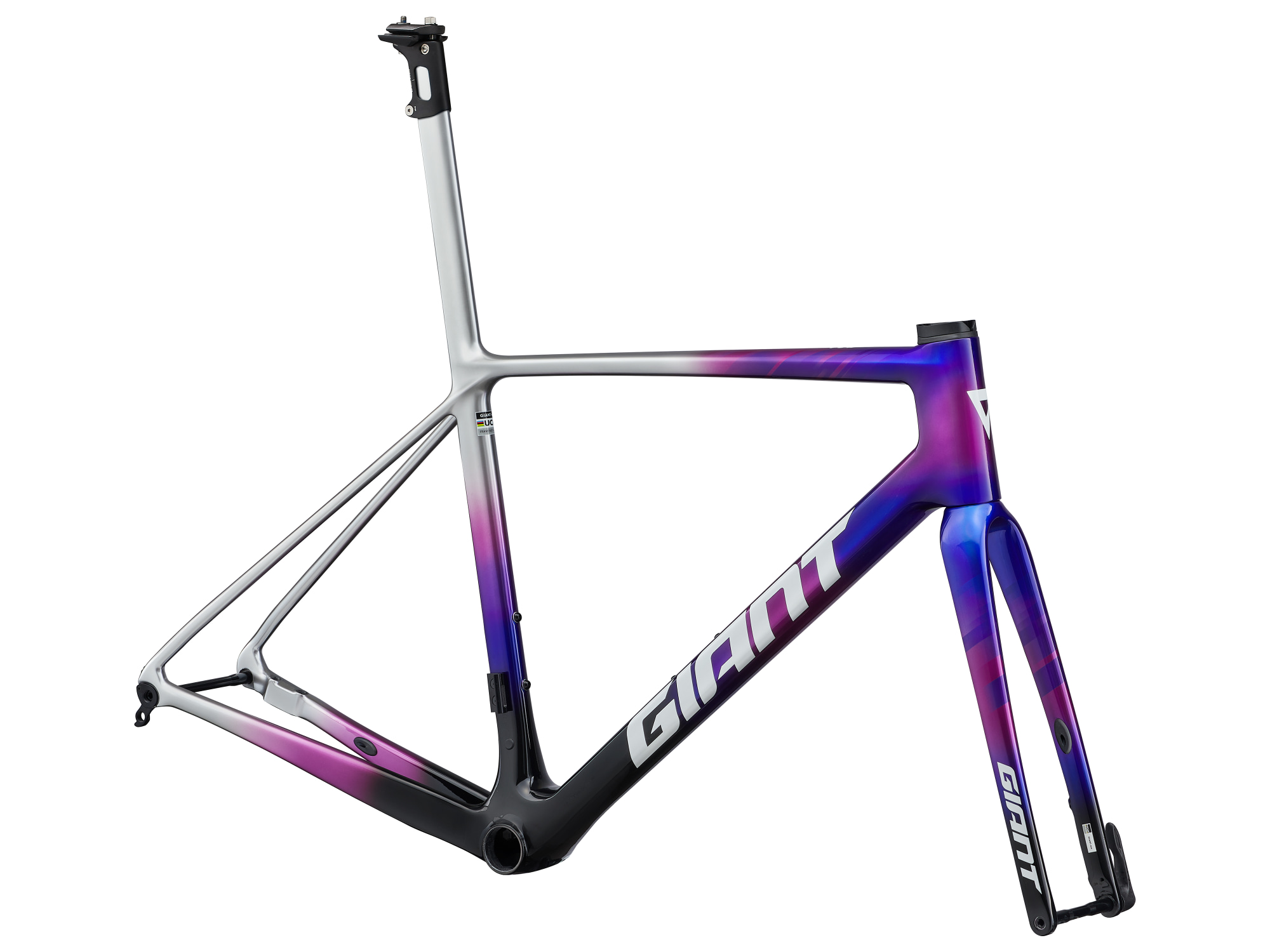 Cadre carbone Giant TCR Advanced SL Team, vue trois-quarts avant droit