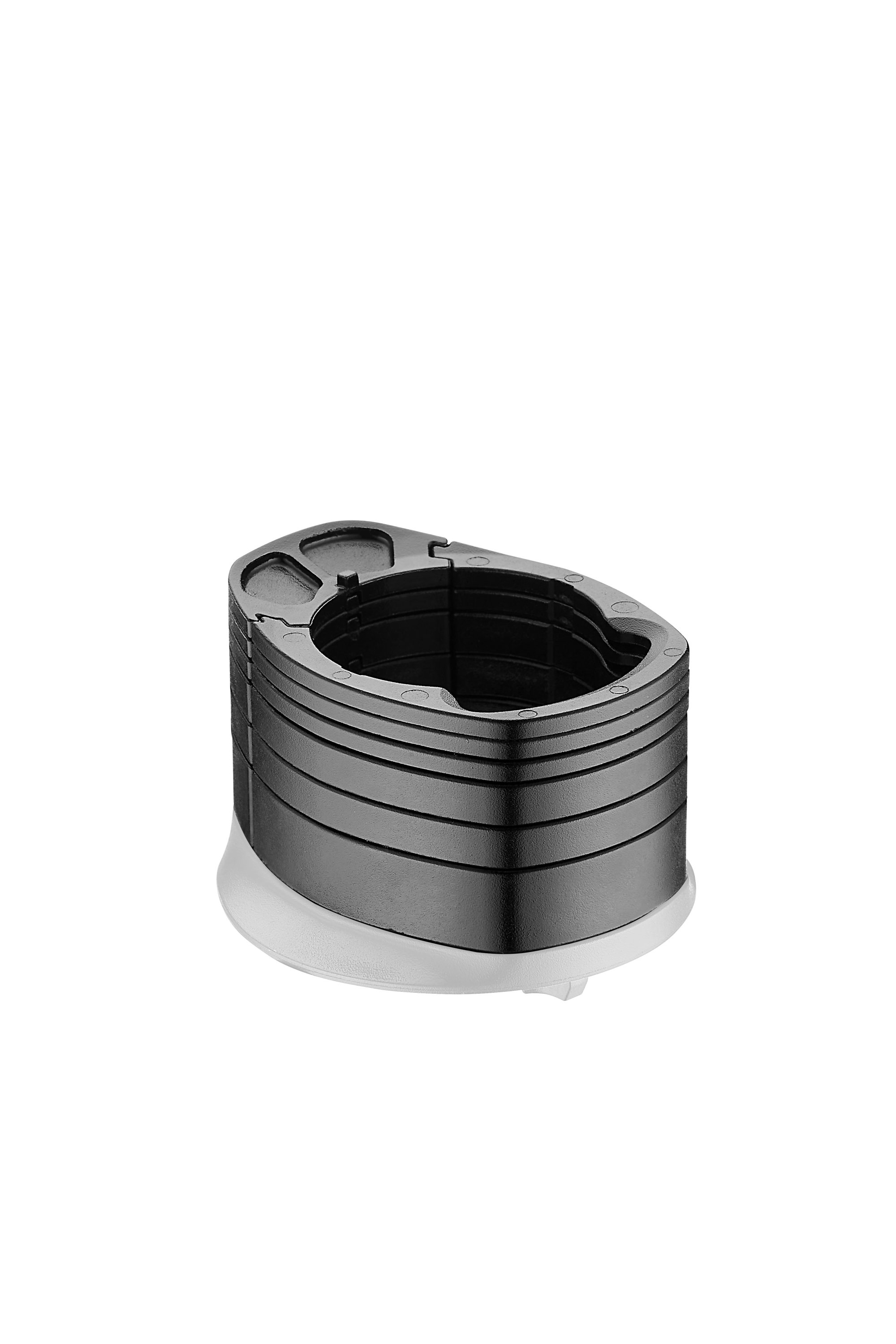 Giant Spacer Kit für Defy, schwarzes Set aus mehreren gestapelten Spacern zur Höhenanpassung des Vorbaus am Steuerrohr, passend für Defy 2024 und Liv Avail.