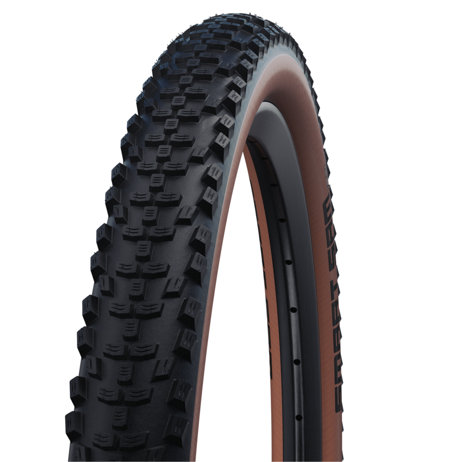 Schwalbe Smart Sam Reifen in Bronze von der Seite gesehen