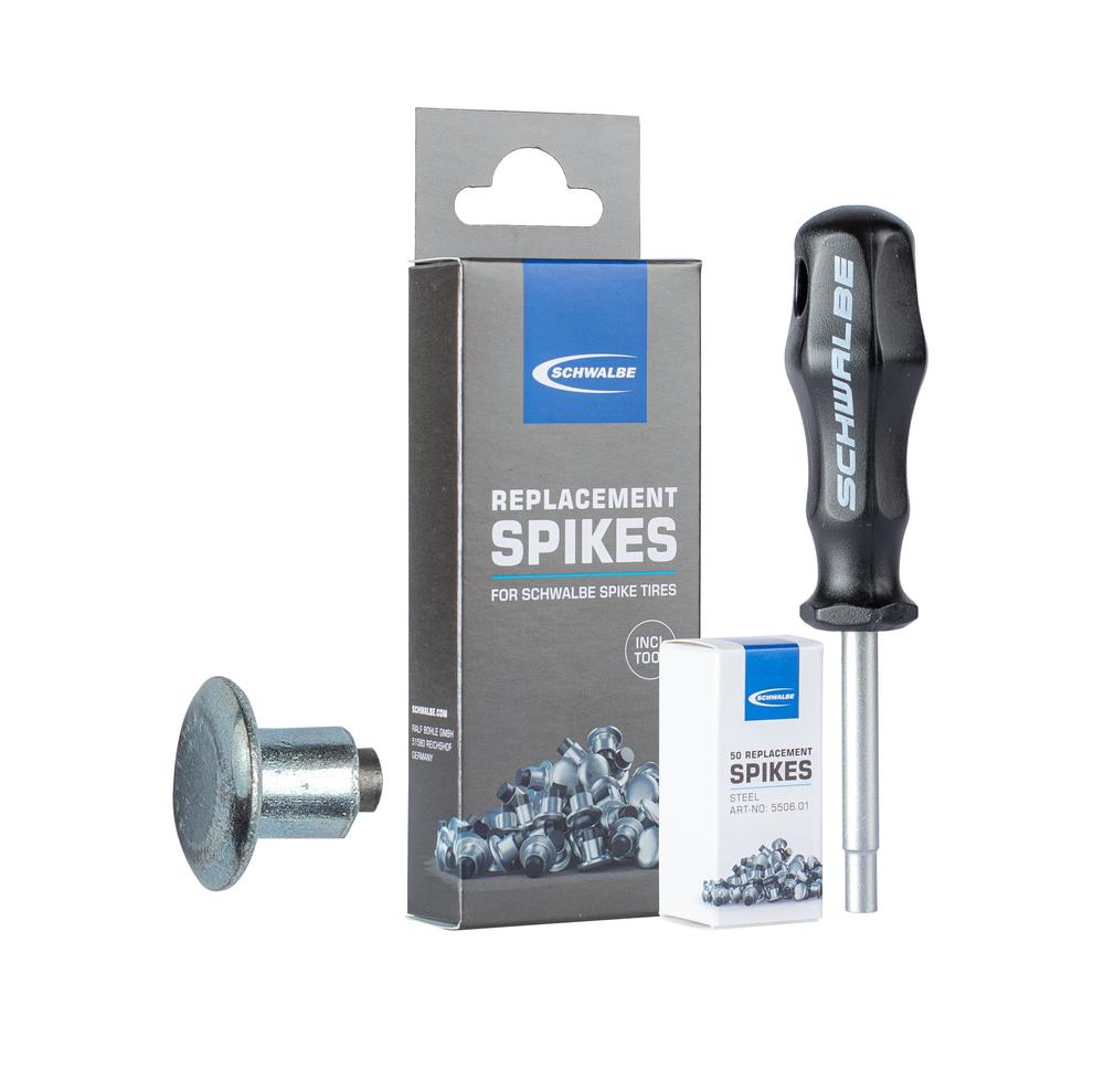 Schwalbe Ersatzspikes Stahl inkl. Einsatzwerkzeug
