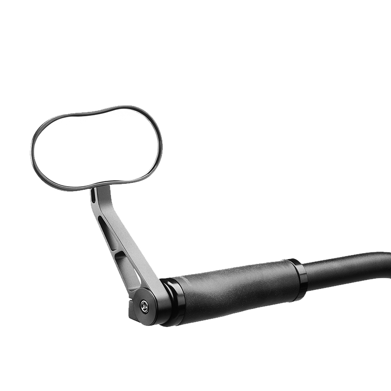 Velospiegel der Marke Ergotec Modell M-88 am Lenker montiert,