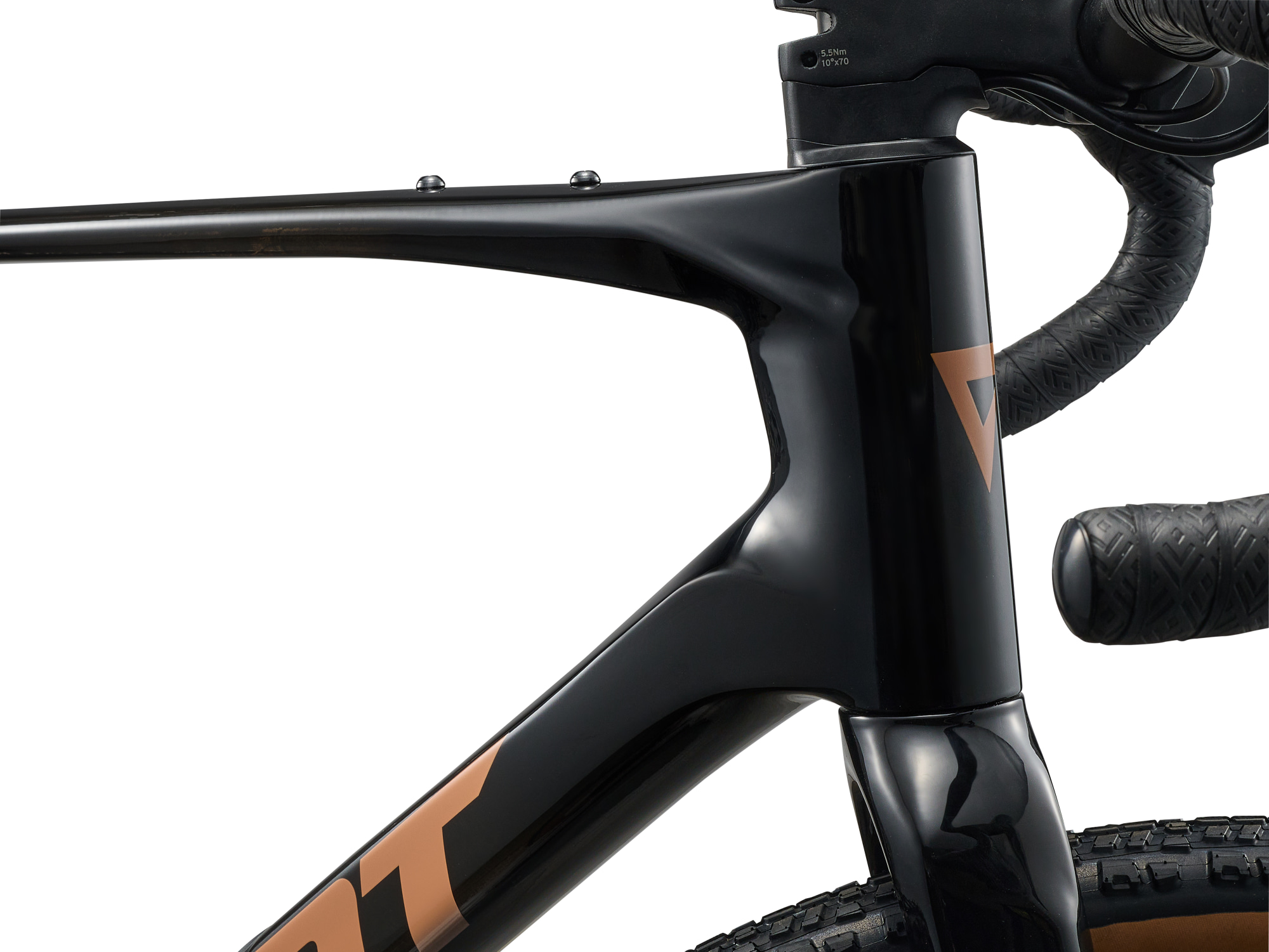 Vélo gravel Giant Revolt Advanced 2, détail tube de direction