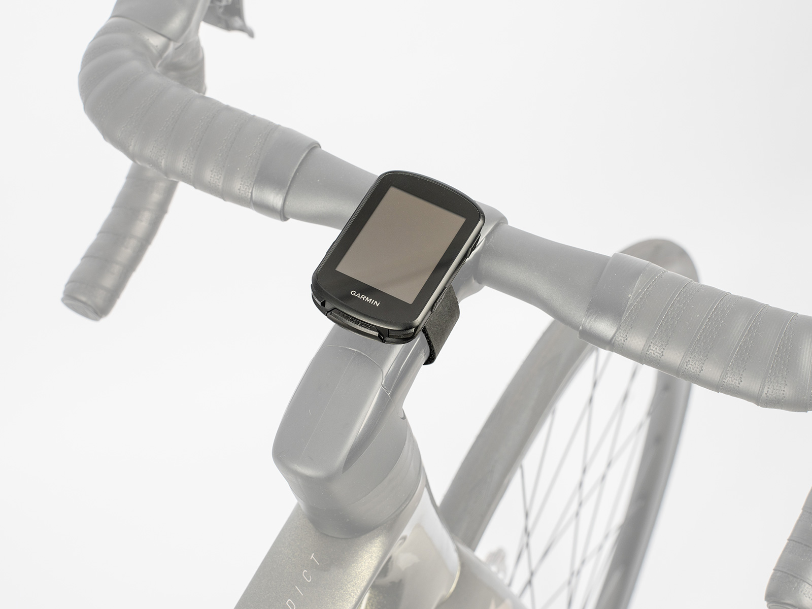 Detailansicht: GARMIN® Fahrradcomputer am Vorbau befestigt mit Topeak G-Gear Multi Mount.