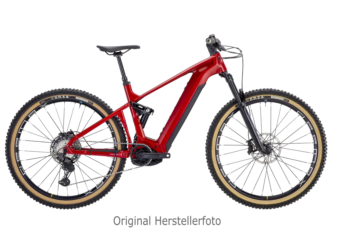 Bergstom ATV 949 R Carbon E-MTB in Red, Seitenansicht - original Herstellerfoto