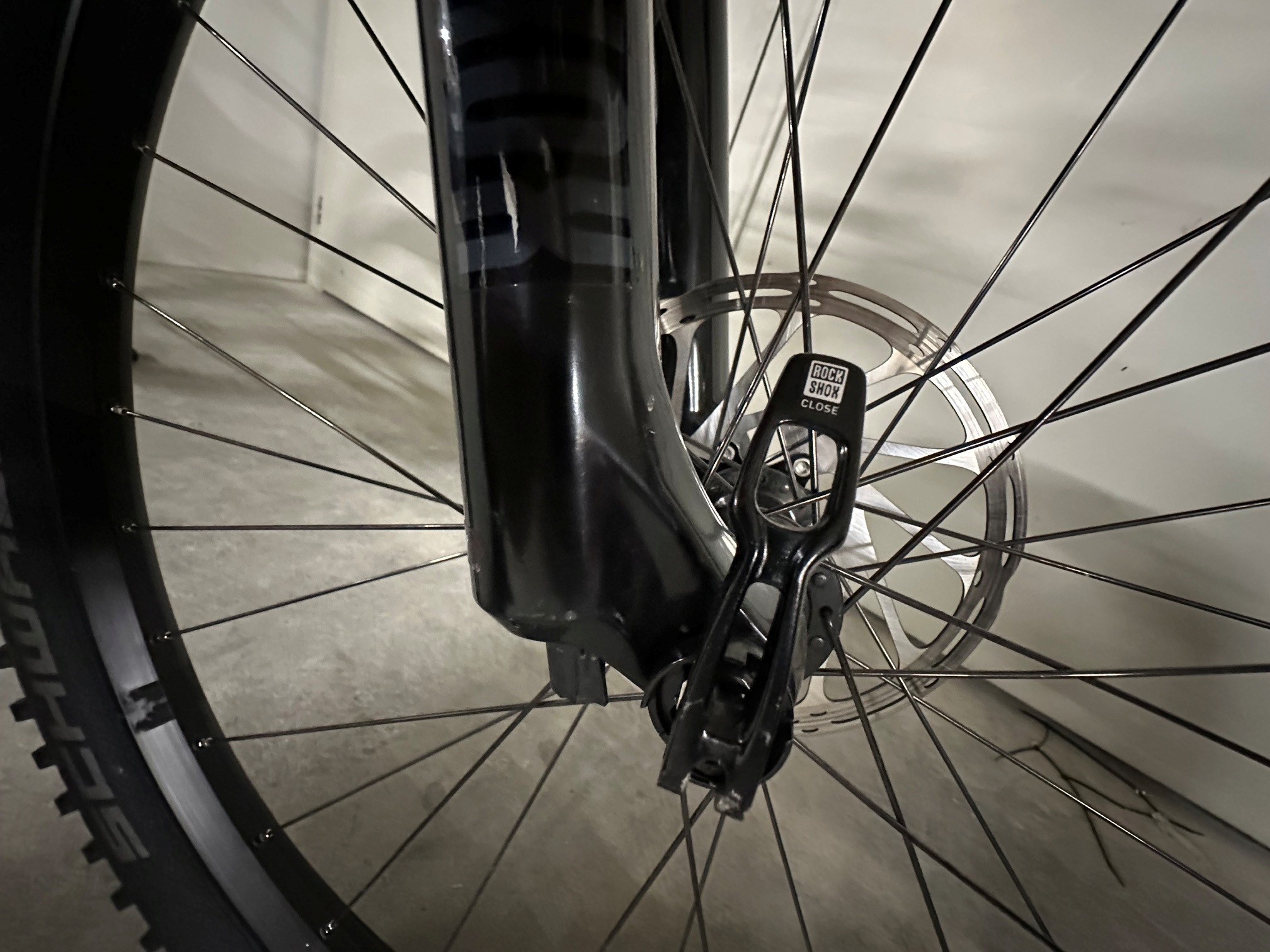 Bergstrom AXV 849 Testvelo 236240, Gebrauchsspuren Gabel
