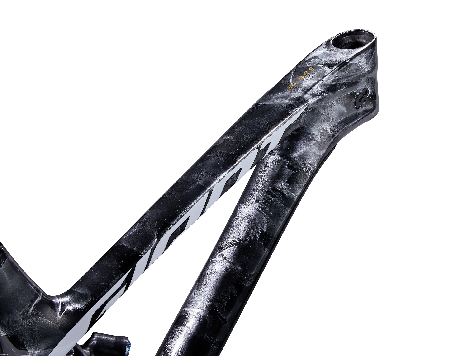 Giant Glory Advanced Frameset in Quarry mit Carbonrahmen und markantem Marmor-Finish.