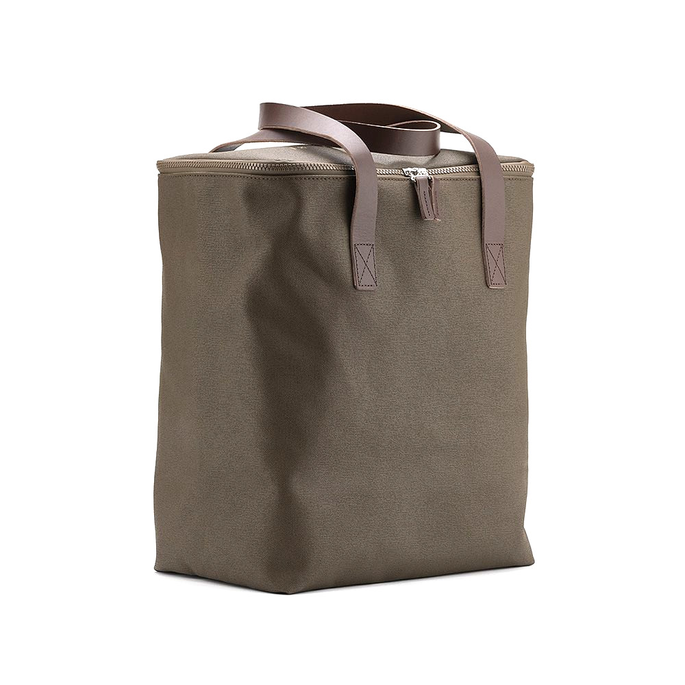 Sac fourre-tout Brooks Camden en toile de coton robuste avec anses en cuir, vue trois quarts