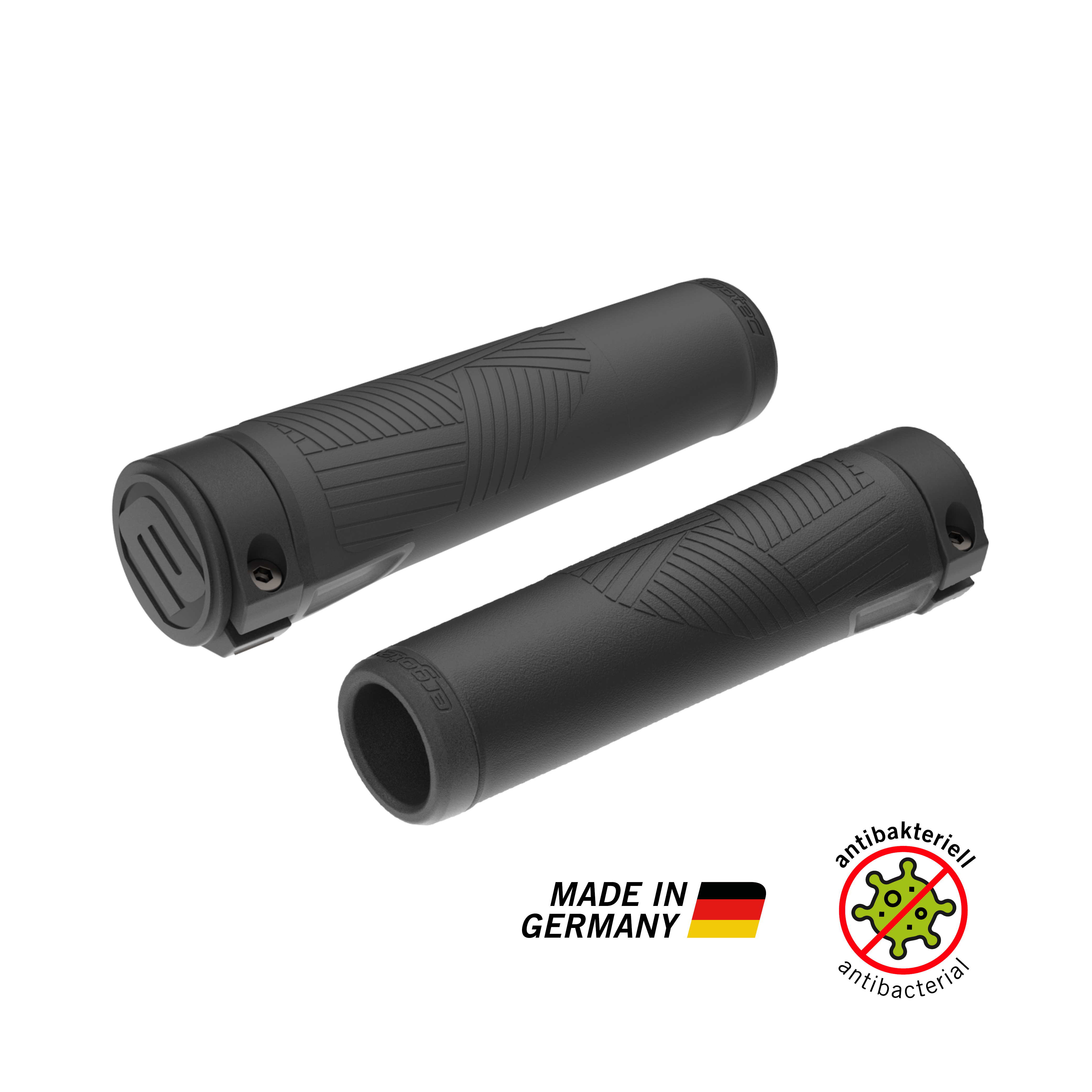 Ergotec EG Performance Schraubgriffe Fahrradgriffe von Ergotec Modell EG Performance in schwarz mit Logo Made in Germany