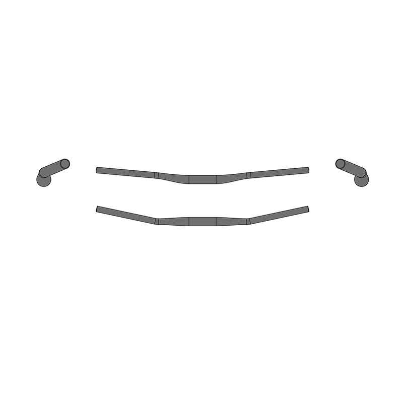 Ergotec MTB-Lenker Low Riser Bar mit 15mm Rise, technische Zeichnung