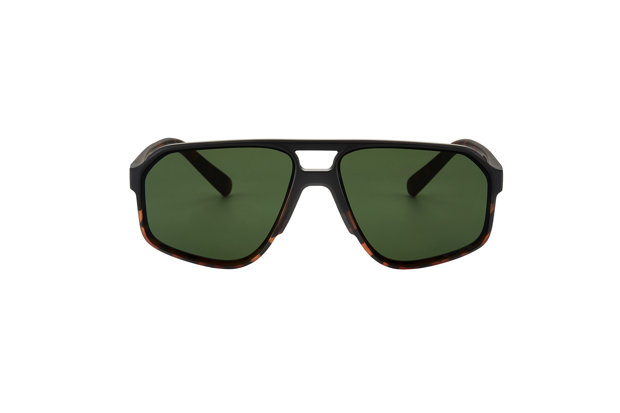 Giant Yuma Brille in Tortoise mit grünen Gläsern in Frontansicht.