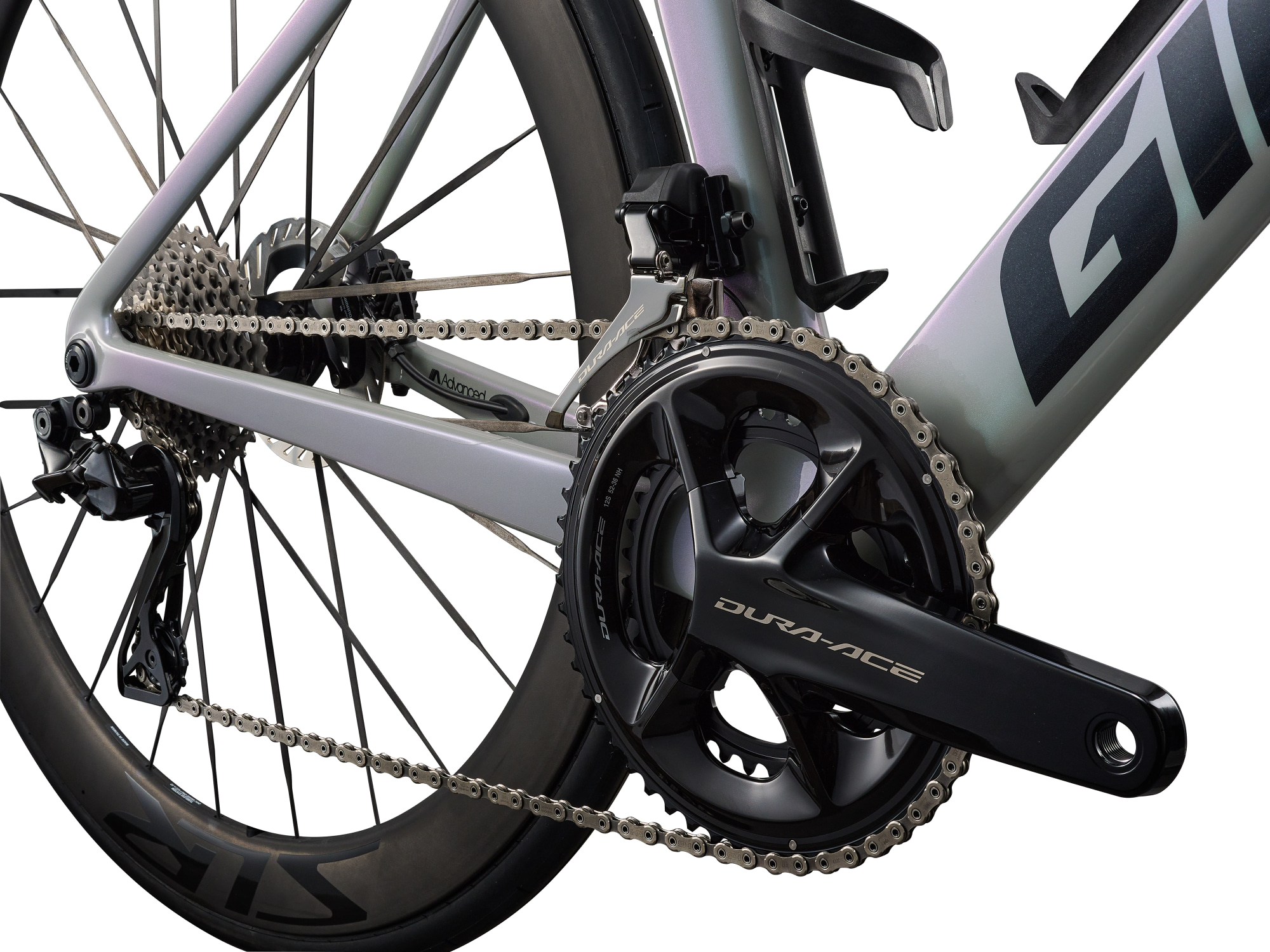 Vélo route aéro carbone Giant Propel Advanced Pro DA, détail transmission Shimano Dura-Ace Di2