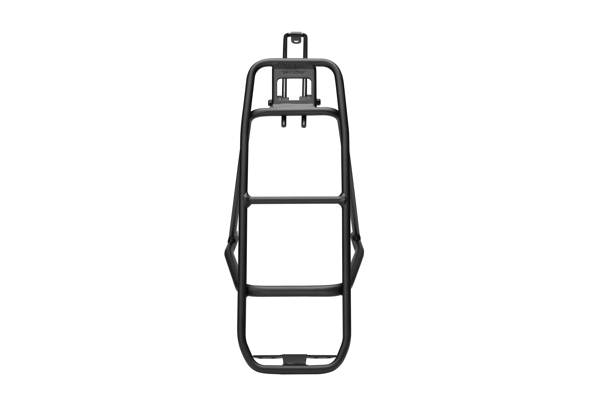 Giant Rack-It Lite Gepäckträger von oben gesehen, schwarze Aluminiumkonstruktion mit Querstreben, auf weissem Hintergrund.