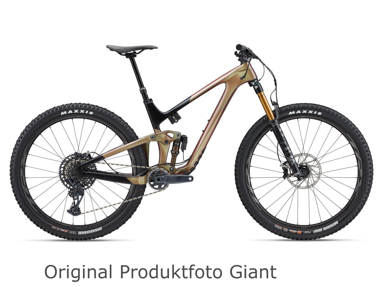 Giant Trance X Advanced Pro 29 1 Fullsuspension MTB mit Carbon-Rahmen in schwazgold