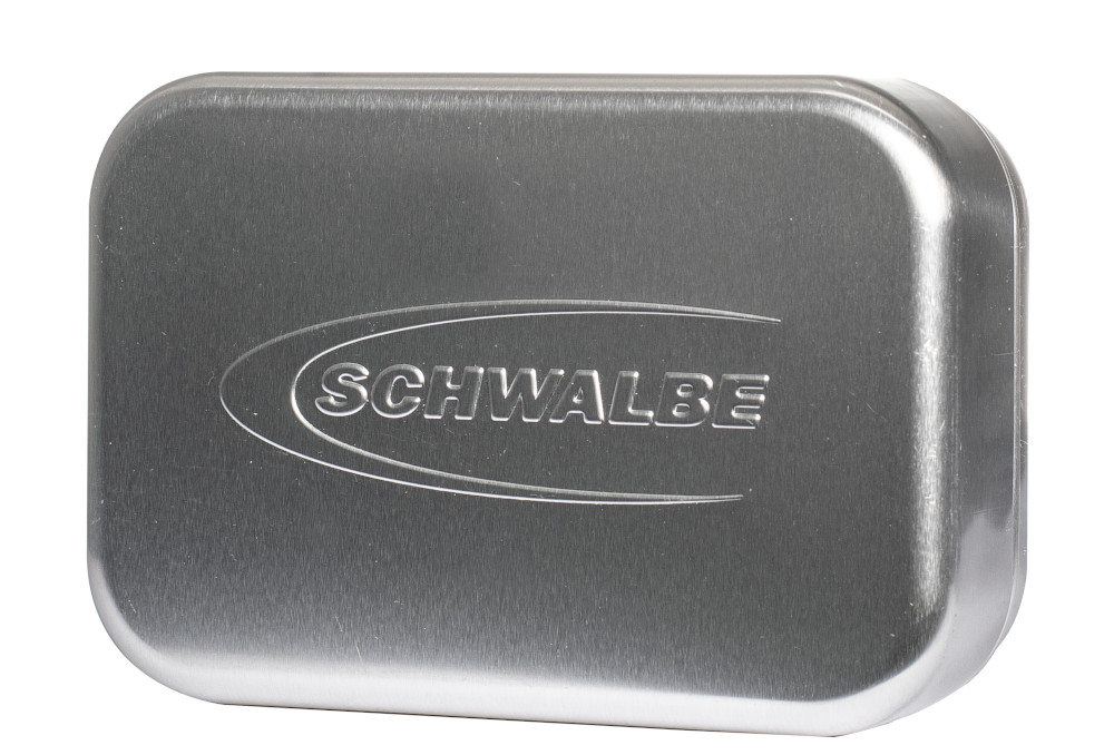 Boîte aluminium Schwalbe pour savon naturel pour vélo 