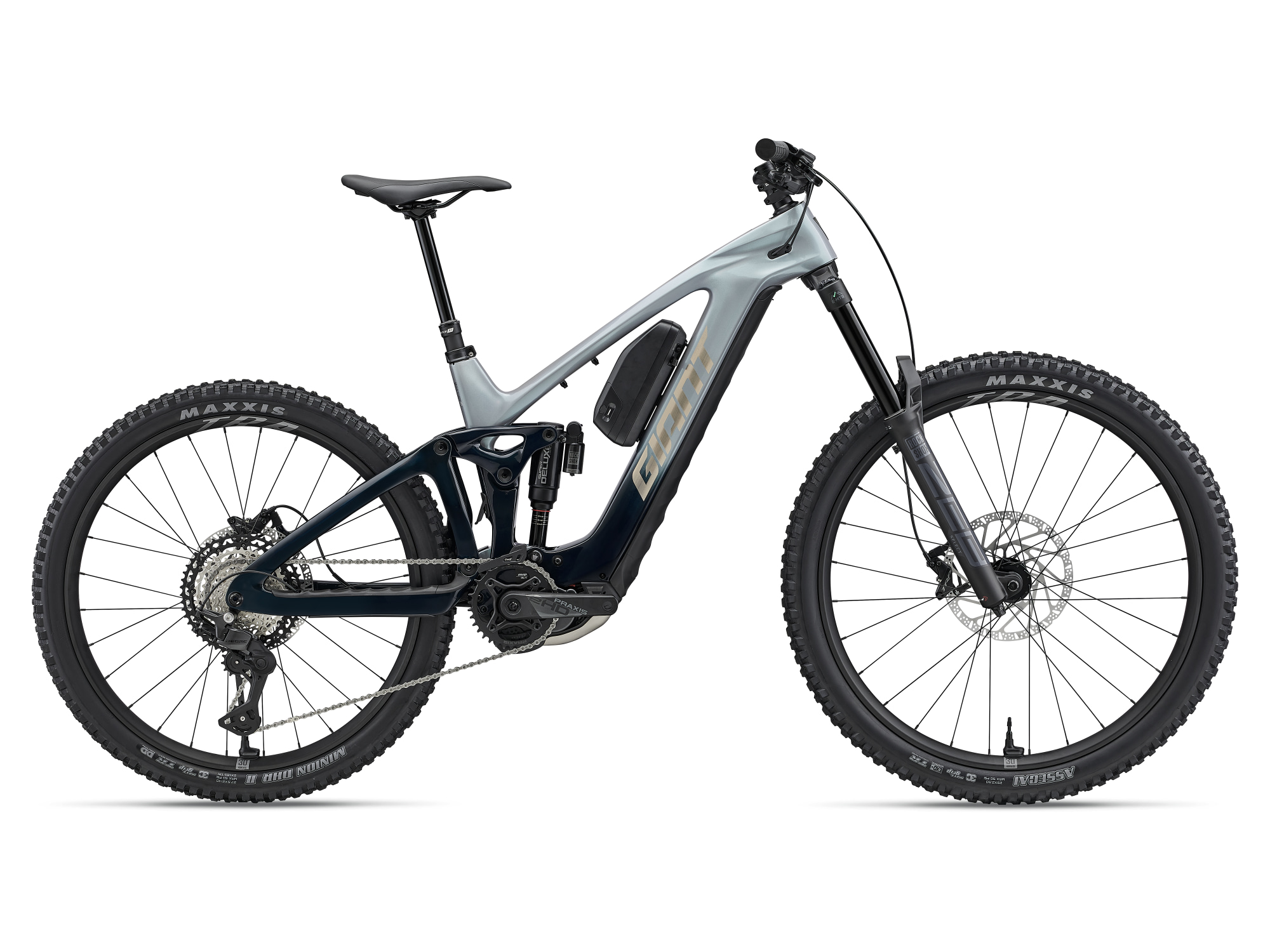 Giant Reign Advanced E+ 2 E-MTB in Prismatic Haze mit integriertem Akku und Vollfederung