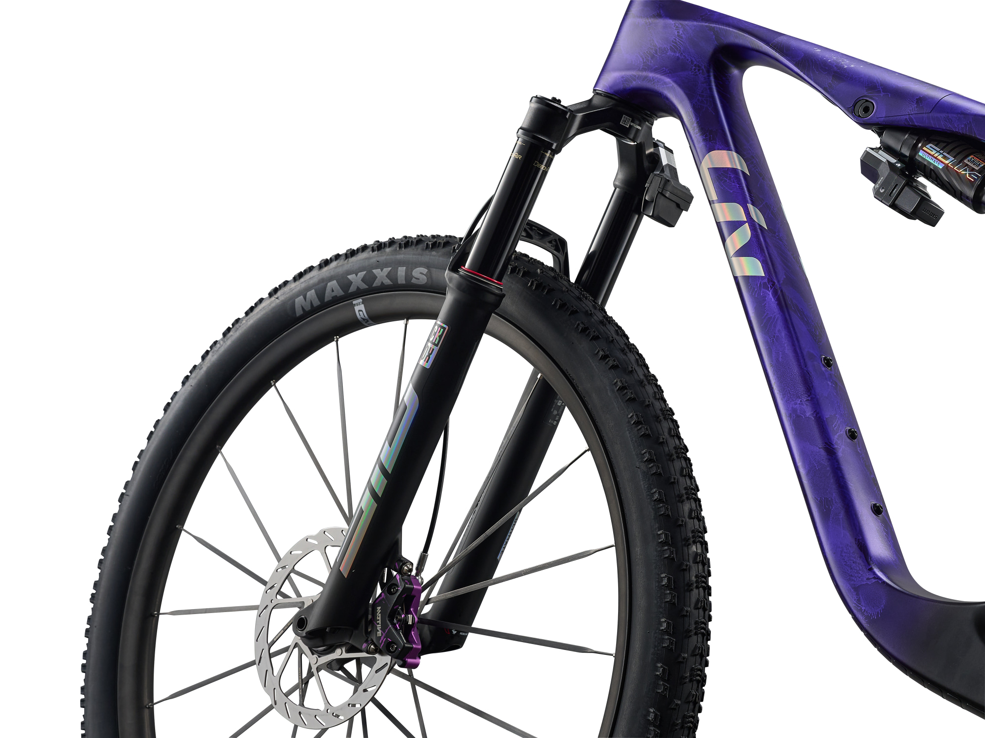 Pique Advanced SL SE Hinterbau mit RockShox Dämpfer und integriertem Akku-Pack