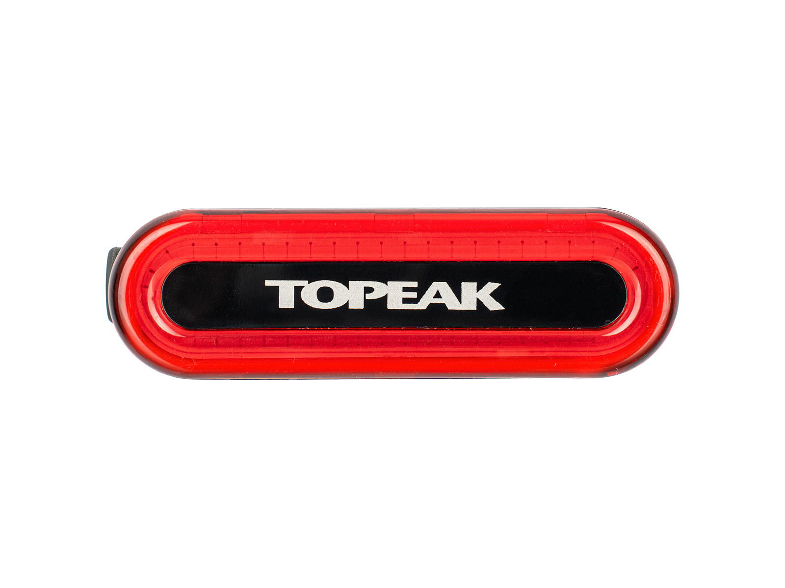 Topeak Rack Redlite Ruecklicht in Schwarz-Rot mit Topeak Logo und umlaufendem LED-Ring.