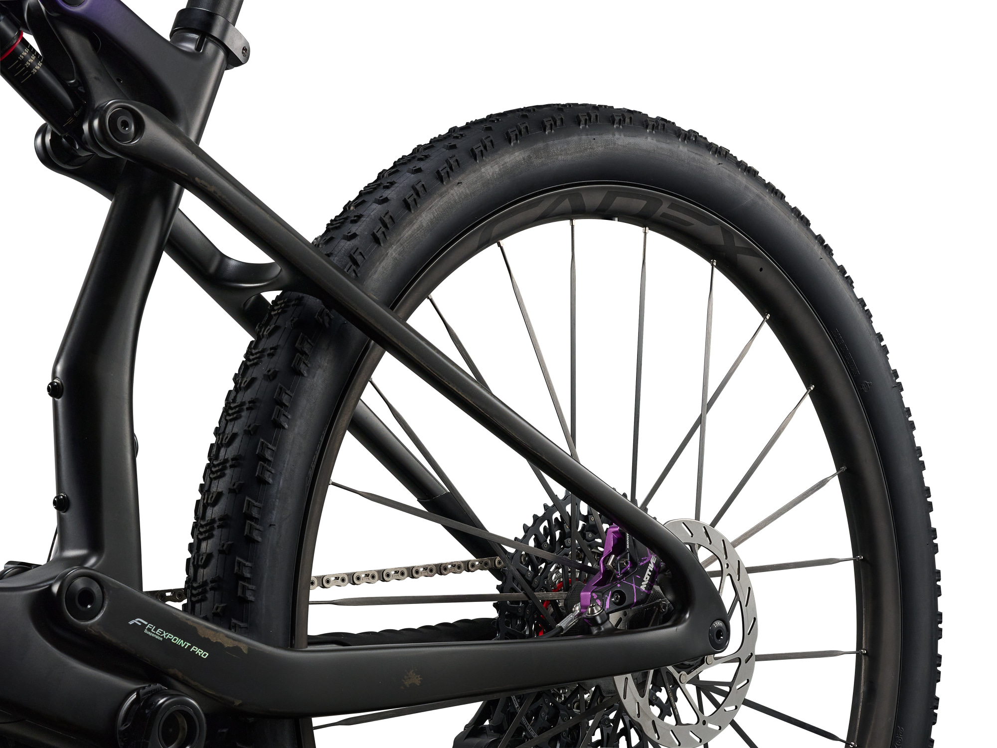 Pique Advanced SL SE Hinterbau mit RockShox Dämpfer und integriertem Akku-Pack