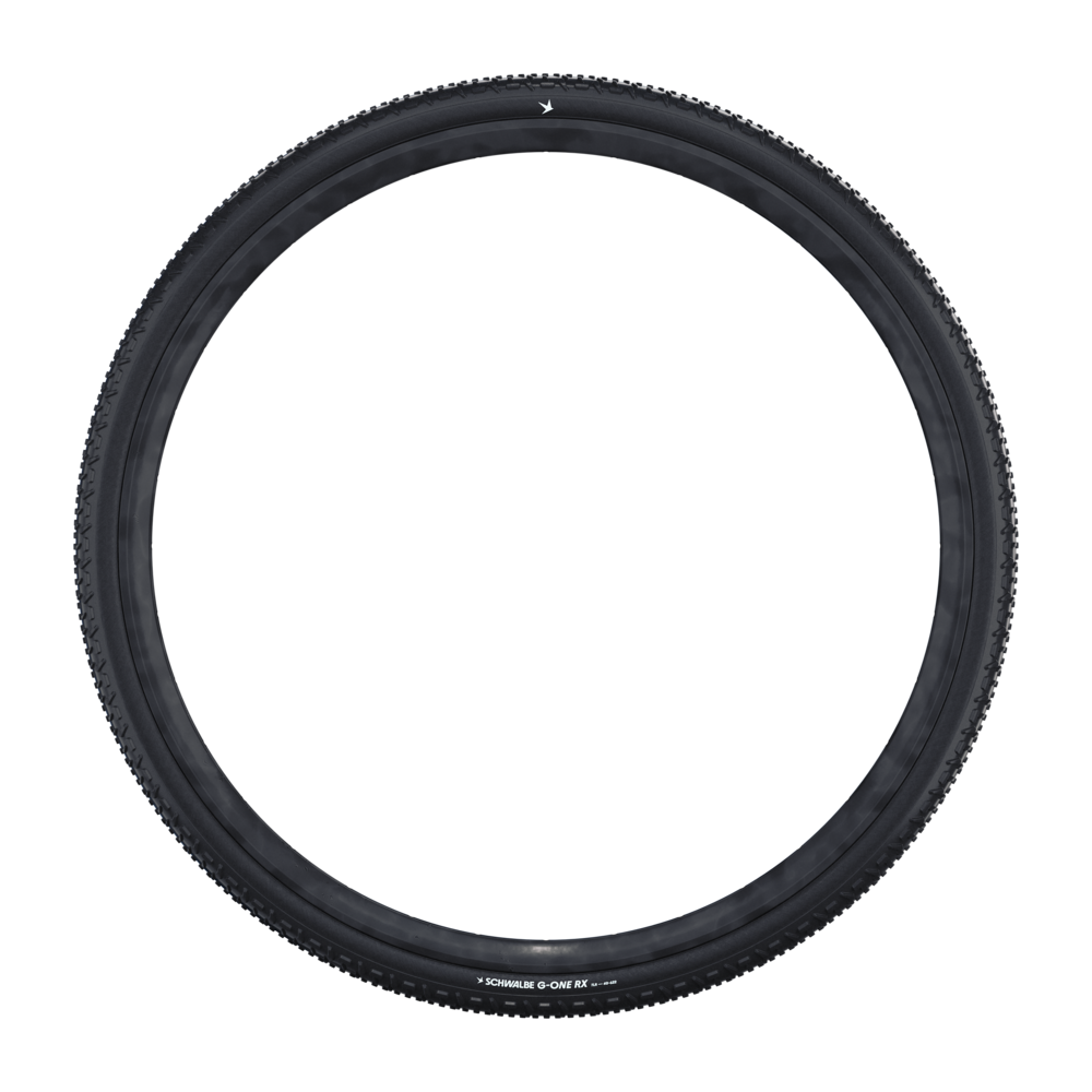 Gesamtansicht des Schwalbe G-One RX Pro Reifens in schwarz