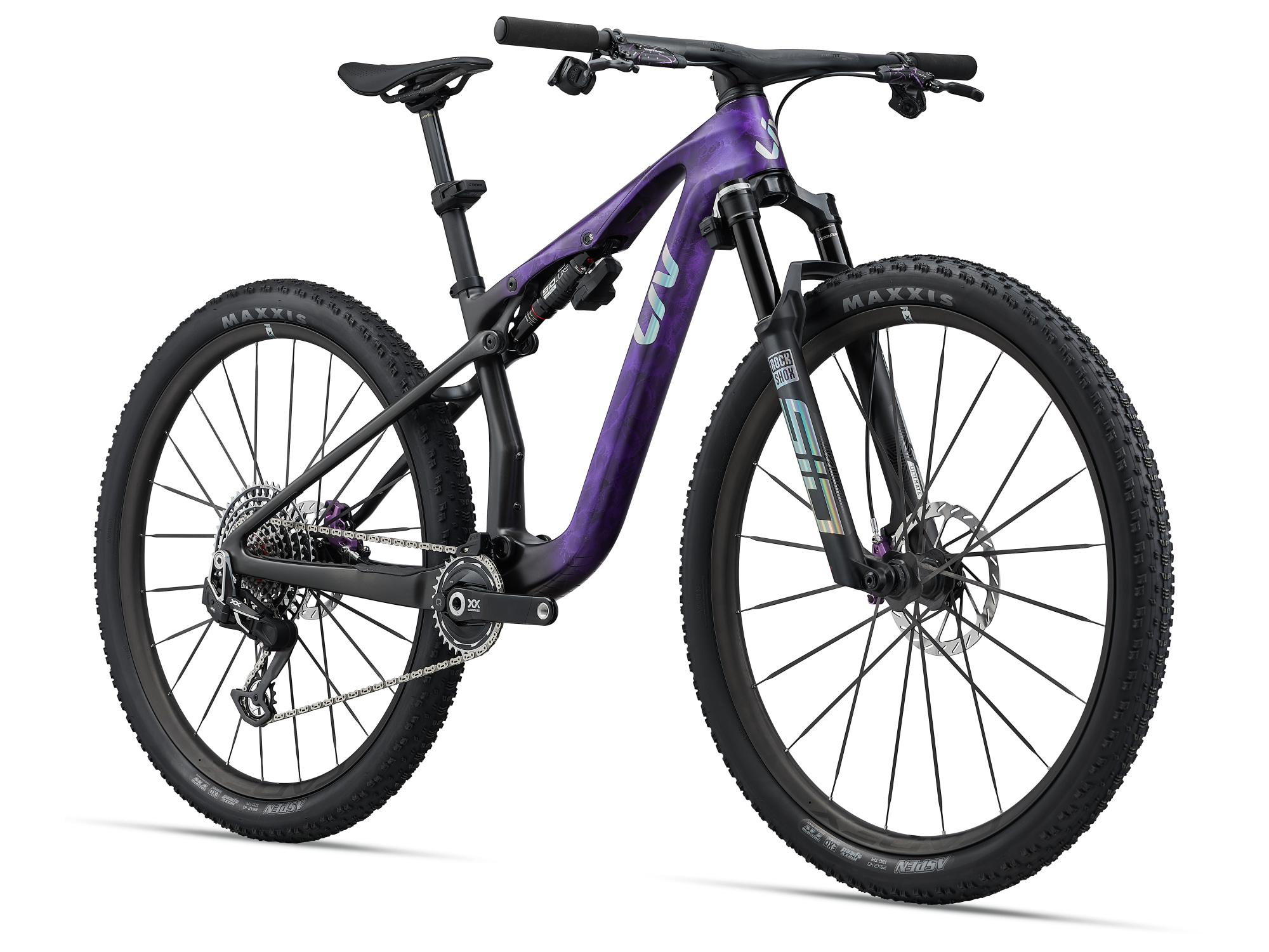 Liv Pique Advanced SL SE Cockpitansicht mit breitem Lenker und RockShox Federgabel