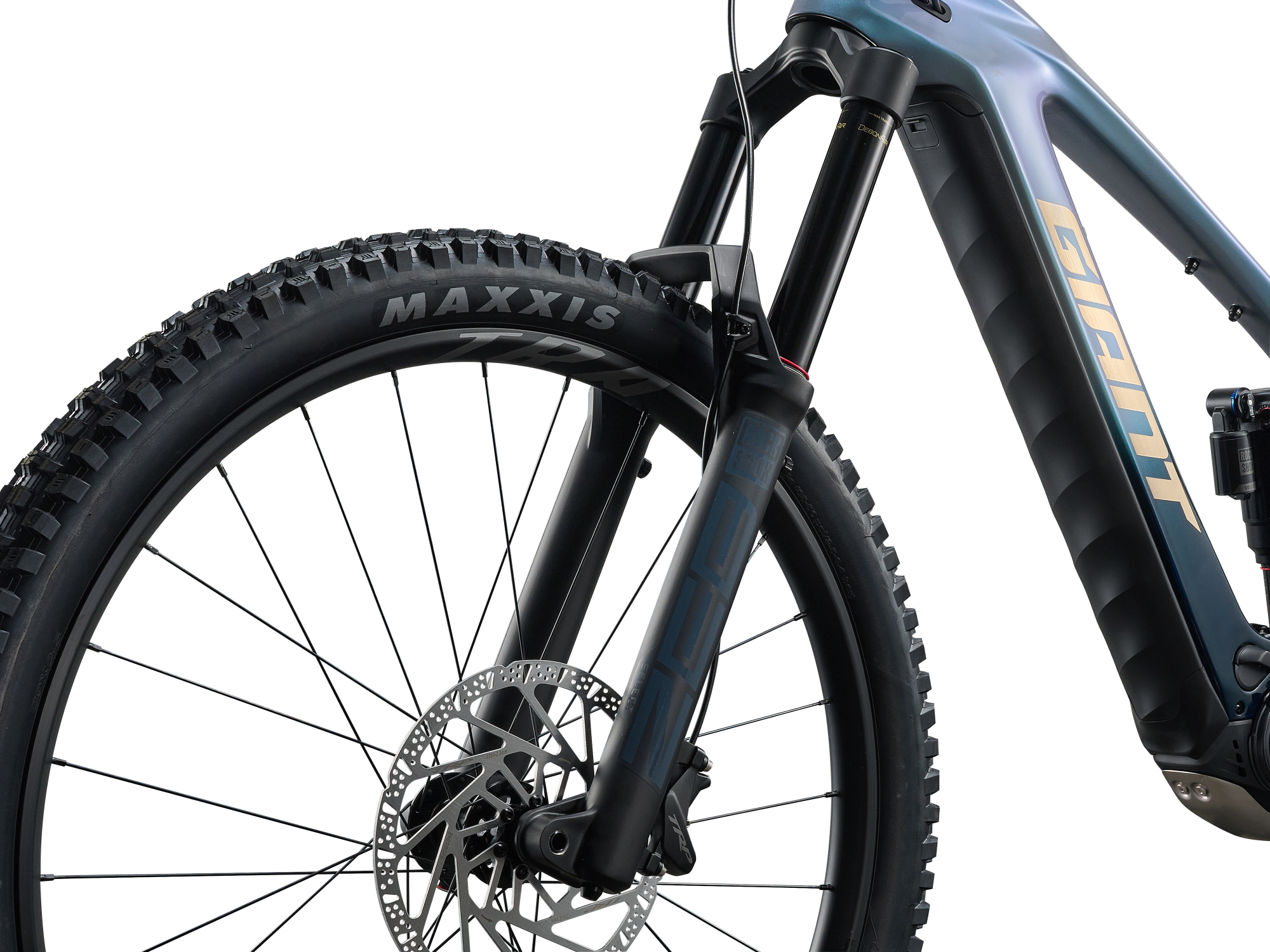 Giant Reign Advanced E+ 2 E-MTB in Prismatic Haze mit RockShox-Federgabel und Maxxis-Reifen