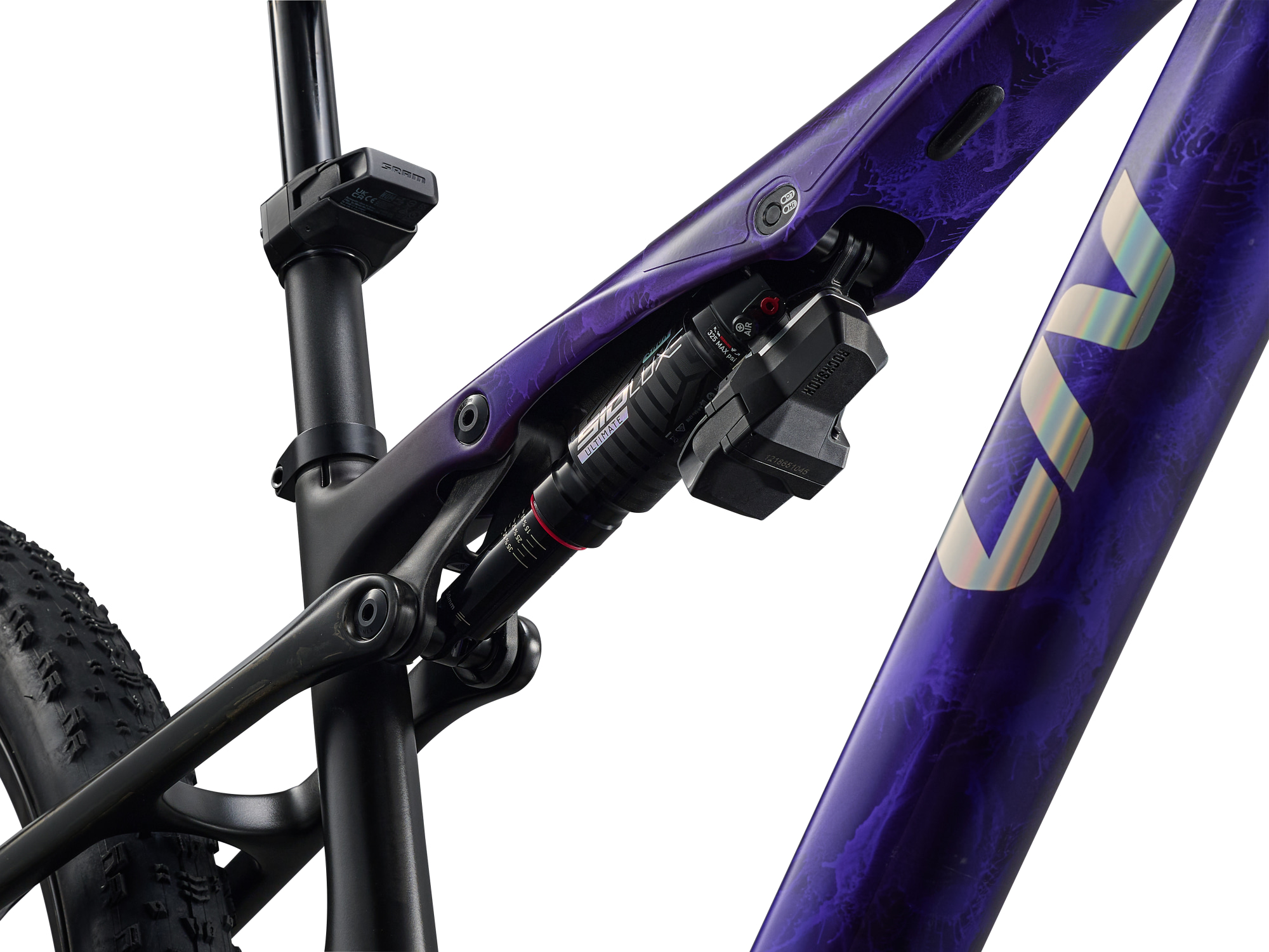 Liv Pique Advanced SL SE Rahmen in Stella Storm Purple mit integriertem Dämpfer und Carbonstruktur