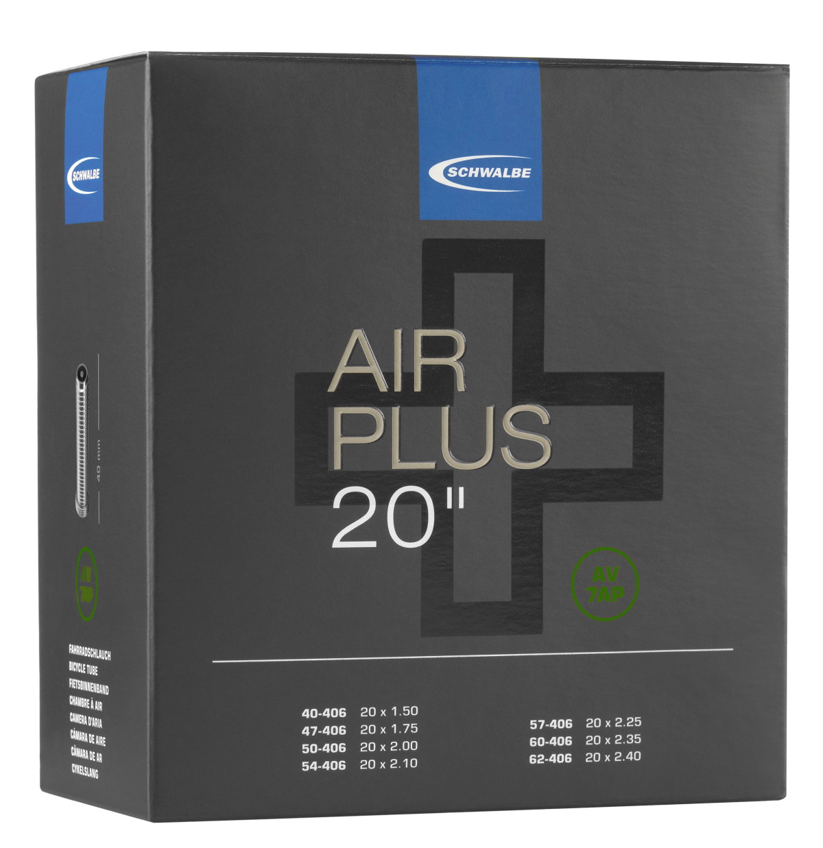 Chambre à air Schwalbe Air Plus 20" No.7AP (SV7AP, AV7AP) Chambre à air Schwalbe Air Plus 20" No.7AP (SV7AP, AV7AP)