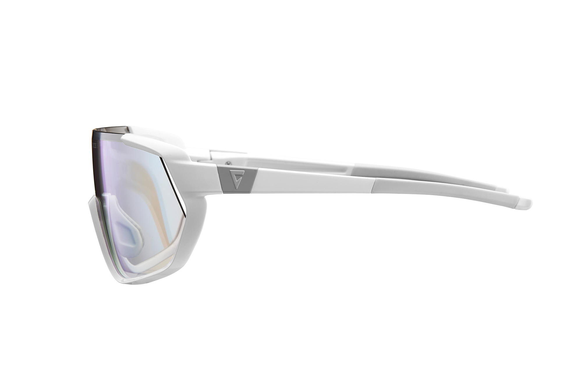 Giant Agos Farradbrille in weiss blau Ansicht von der Seite